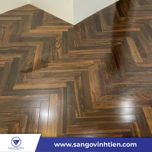 Ván sàn gỗ Chiu Liu Xương Cá Herringbone 90 độ