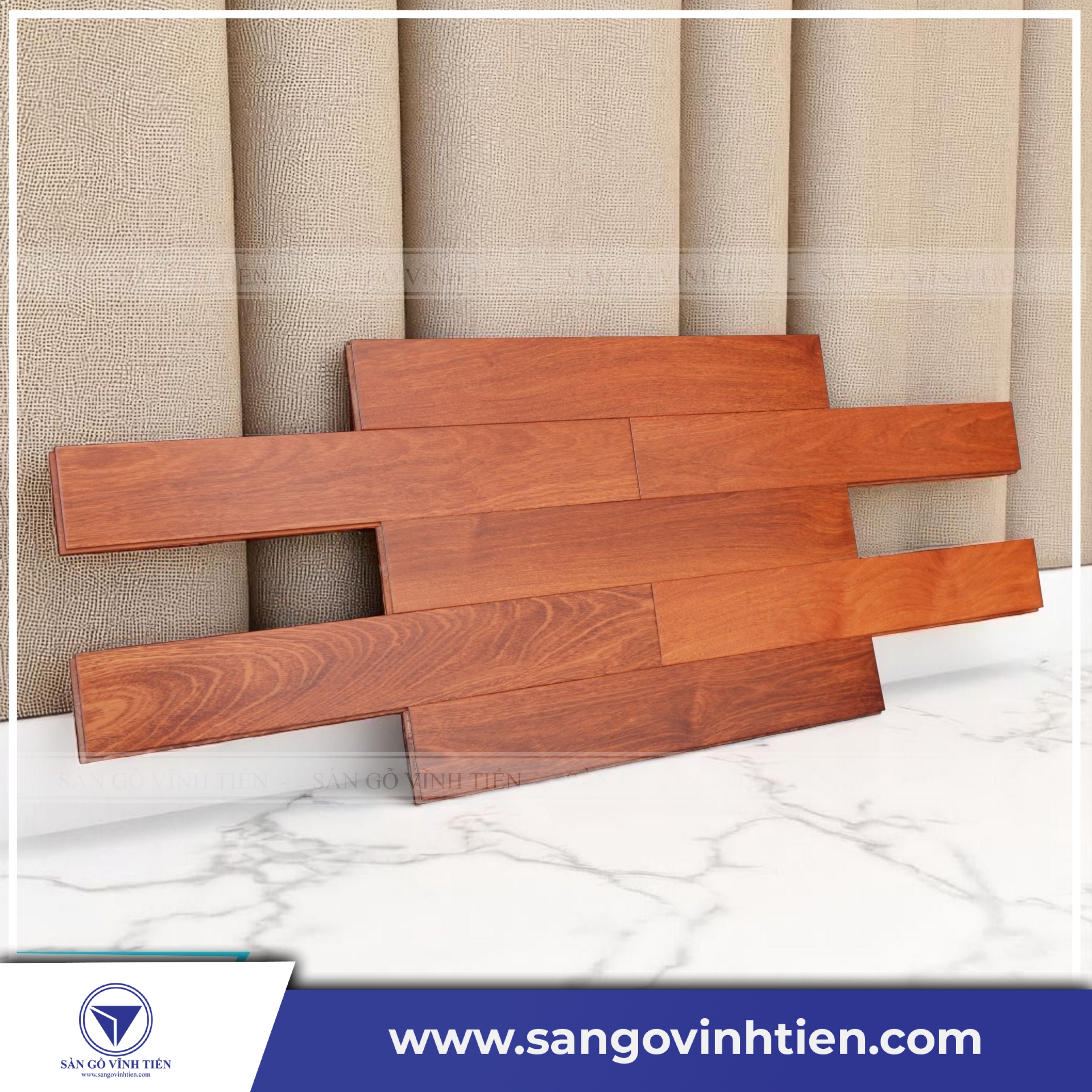 Mẫu ván sàn gỗ Căm Xe có sẵn tại kho ván sàn gỗ tại Thủ Đức