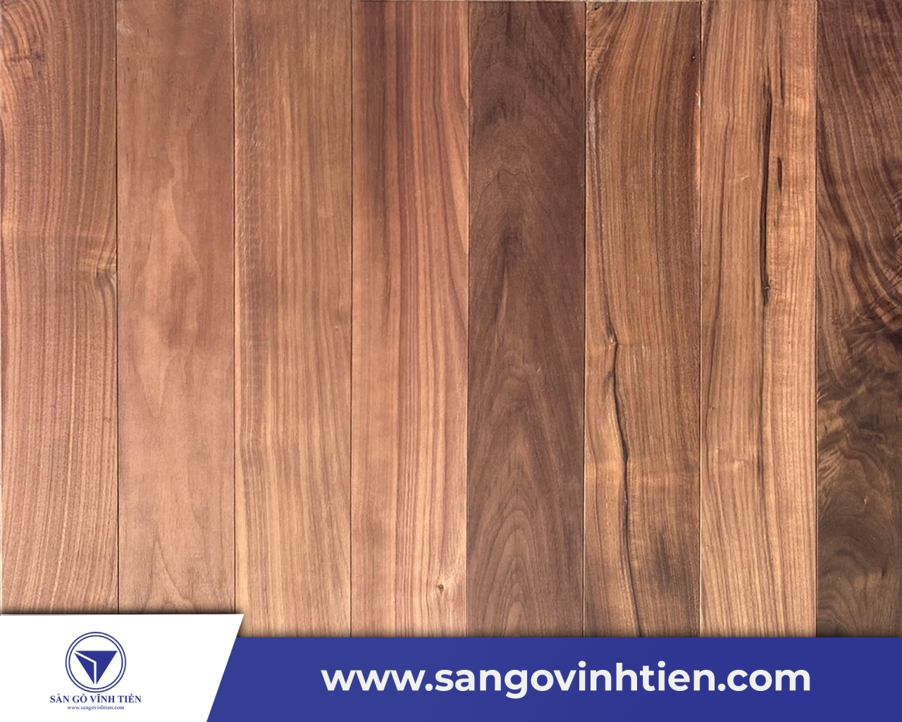 Mẫu ván sàn gỗ Ván sàn gỗ Walnut có sẵn tại kho ván sàn gỗ Thủ Đức